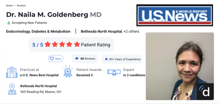 U.S. News Health Dr Naila Goldenberg Regenerative Aesthetics, Mason, Ohio