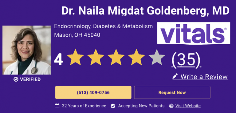 Vitals Health Dr Naila Goldenberg Regenerative Aesthetics, Mason, Ohio